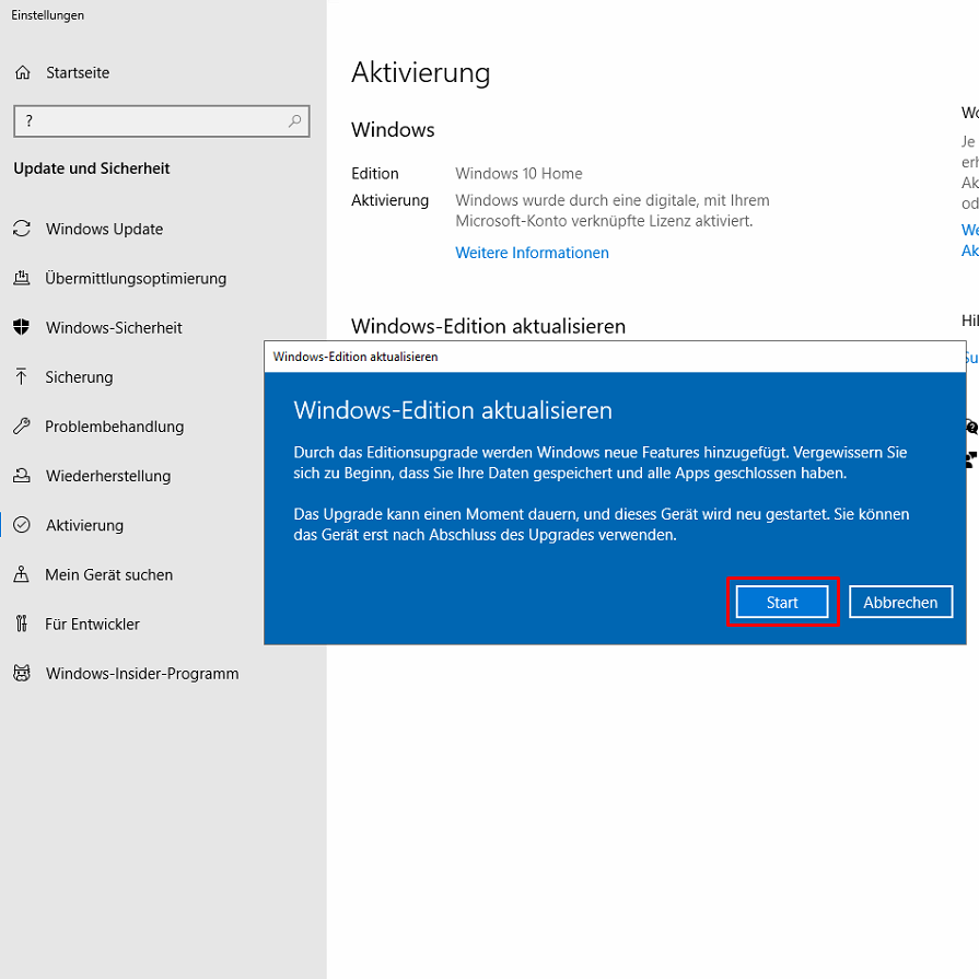 upgrade from windows 10 home to windows 10 pro cost